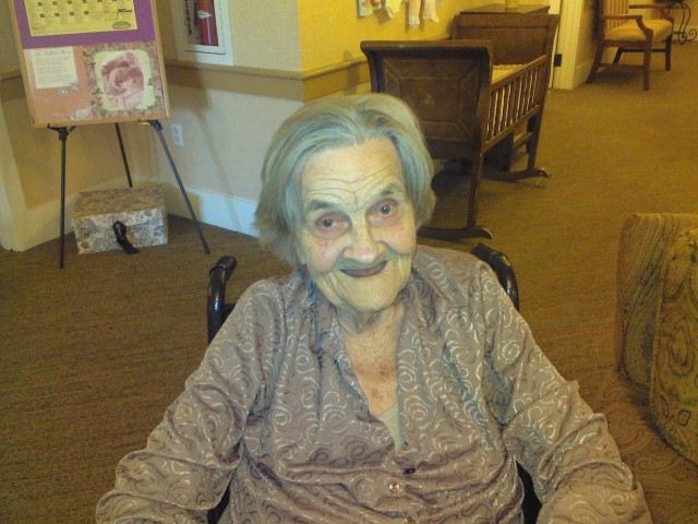 My mother, age 95, in her current residence, April, 2017