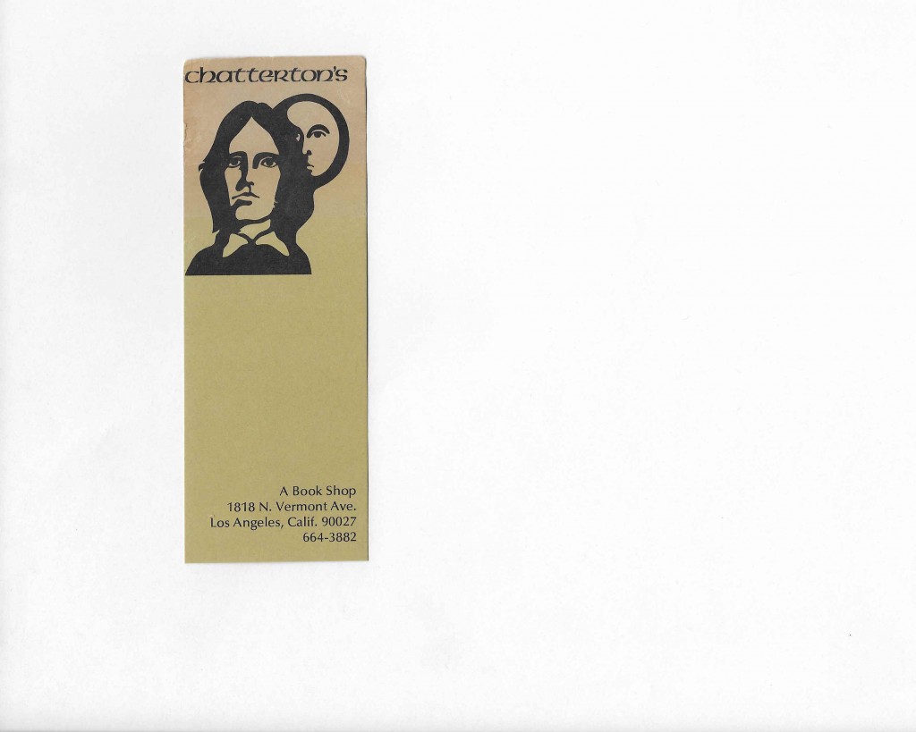 Chatterton's Bookmark - 1974